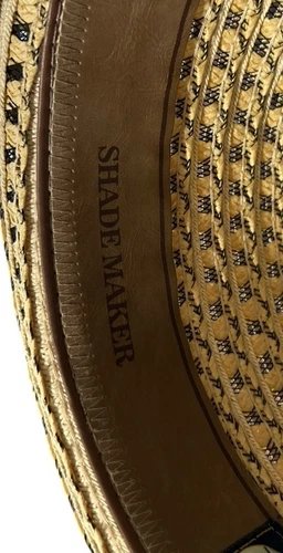 Tommy Bahama Shade Maker Fedora/Panama Straw Hat Tan Size Medium Toyo Blend EUC - Picture 13 of 14