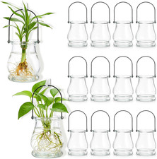 12 Pack Wall Hanging Planter Propagation, Glass Pot Terrariums for Indoor Plants