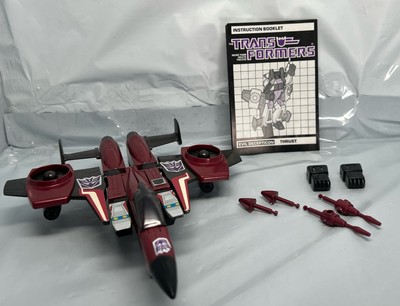 Thrust Complete Vintage 1985 G1 Transformers Hasbro W/instruction booklet