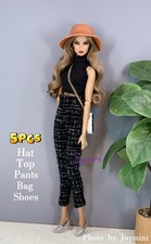 5PCS For Fashion Royalty Integrity Poppy Parker NuFace Doll Outfit Shoes Bag 1/6