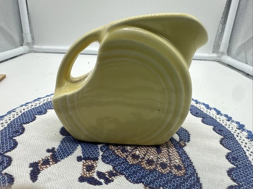 Fiestaware Mini Disc Pitcher Fiesta Yellow Small Creamer 5oz Sunny Yellow