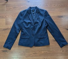 Ann Taylor Factory Two Button Suit Jacket Women's 4 Navy