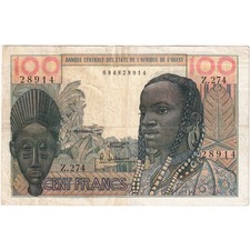 [#232847] West African States, 100 Francs, 1961-03-20, VF