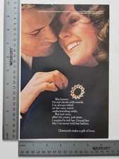 Authentic De Beers Diamonds Vintage Magazine Ad Jewelry Ephemera