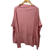 We The Free Pink Ribbed Oversized Long Sleeve Slouchy Knit Top Size Small
