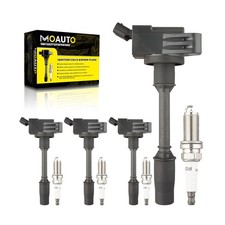 Set of 4 Ignition Coils Pack UF916 90919-02269 4 PCS Iridium Spark Plugs Co...