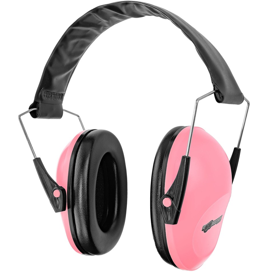 BOOMSTICK Pink Ear Muff Hearing Protection – Adjustable Noise Cancelling Headpho