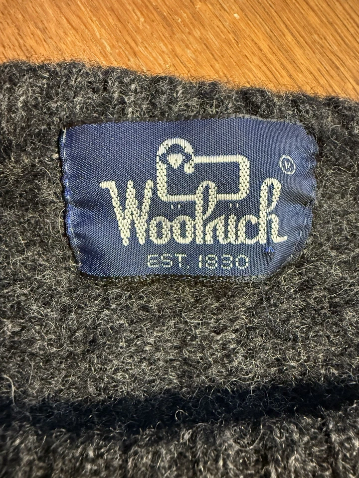 Suéter de Colección Años 90 Woolrich Cuello Redondo Lana Fair Isle Para Hombre Mediano Hecho en EE. UU. Foto 3 de 4