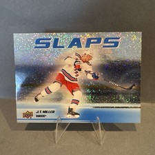 Upper Deck 2025-26 Series 2 SLAPS J.T. Miller SL-1 Speckle Rangers NHL Card