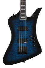 Jackson Kelly Bird JS3Q Bass Guitar - Transparent Blue Burst