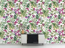 3D Watercolor Floral Pattern Self-adhesive RemoveHable Wallpaper Wall Mural 250