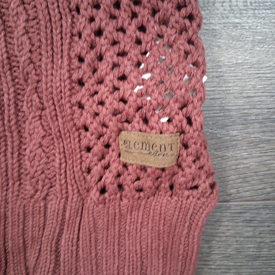 Element Skateboarding Eden Knit Sweater Women’s Size Large Maroon New - Image 2 of 4