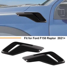 Carbon Fiber Fender Side Air Vent Cover Trim For Ford F150 Raptor 2021 2022 2023