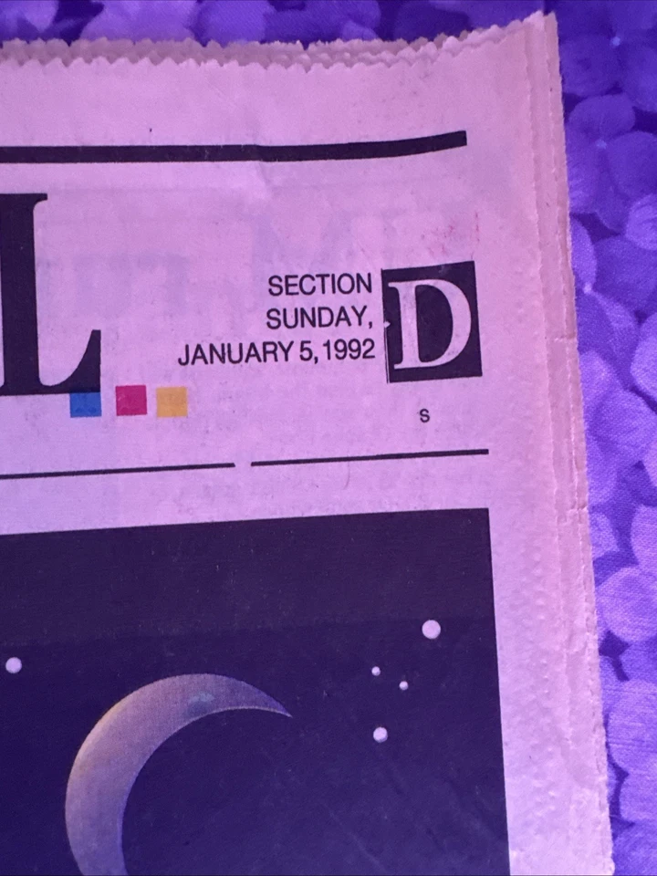 Periódico Miami Hurricanes Cuarto Título Nacional Miami Herald 5 de enero de 1992 Foto 2 de 4