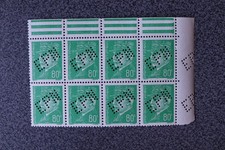 FRANCE n° 513a** Pétain 80c vert x08 - Perforé Exposition de Nancy, Bonne côte