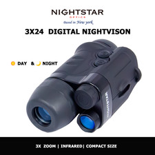 3X24 Digital Night Vision Monocular Infrared Daytime and Nighttime Compact