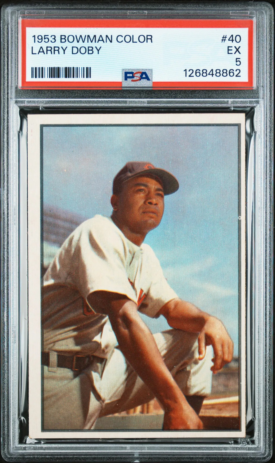 1953 Bowman Color #40 Larry Doby PSA 5 EX (862)!!