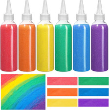 Art Sand Colored 9Oz Sand Bottles for Kids DIY Arts and Crafts Kit for Drawing W