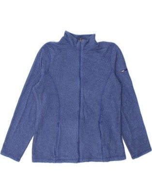 L.L.BEAN Damen Fleecejacke UK 14 mittelblau Polyester CK53