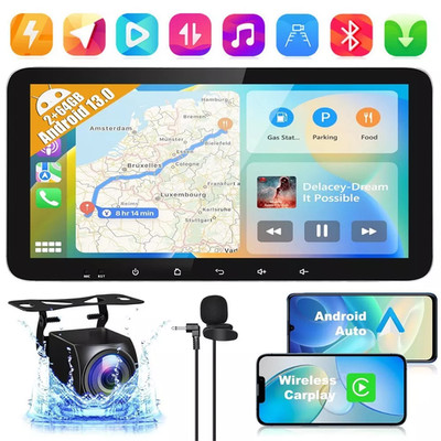 Android 15 2G+64G Carplay Stereo Radio GPS for Jeep Wrangler/Unlimited 2007-2010