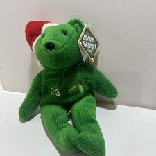 1998 Salvino's Bamm Beano's Chipper Jones 10 Christmas MLB Baseball Bear w/ Tag