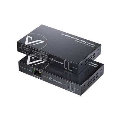 AV Access 4K HDMI KVM Extender, 120M/394Ft over Ethernet Cat5E/6, 1080P@120Hz, 3