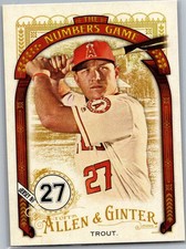 2016 Topps Allen & Ginter #NG-31 Mike Trout The Numbers Game