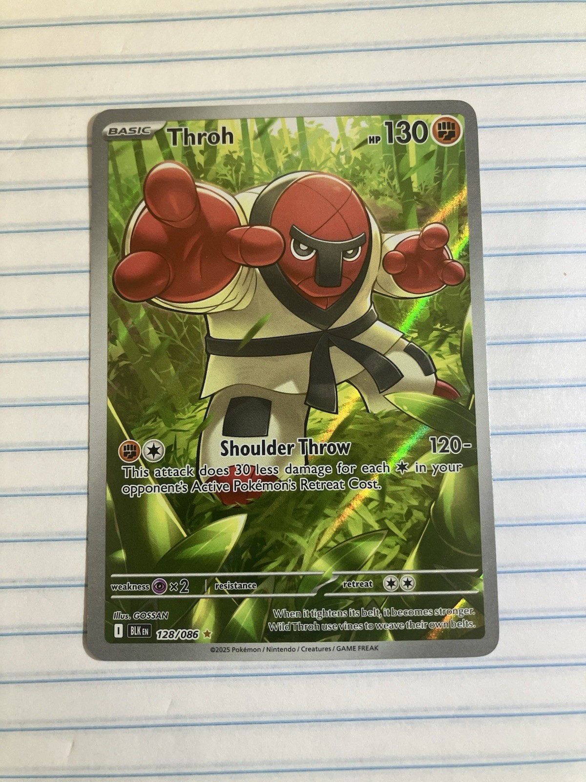 Pokémon TCG Throh Illustration Rare NM 128/086 SV Black Bolt