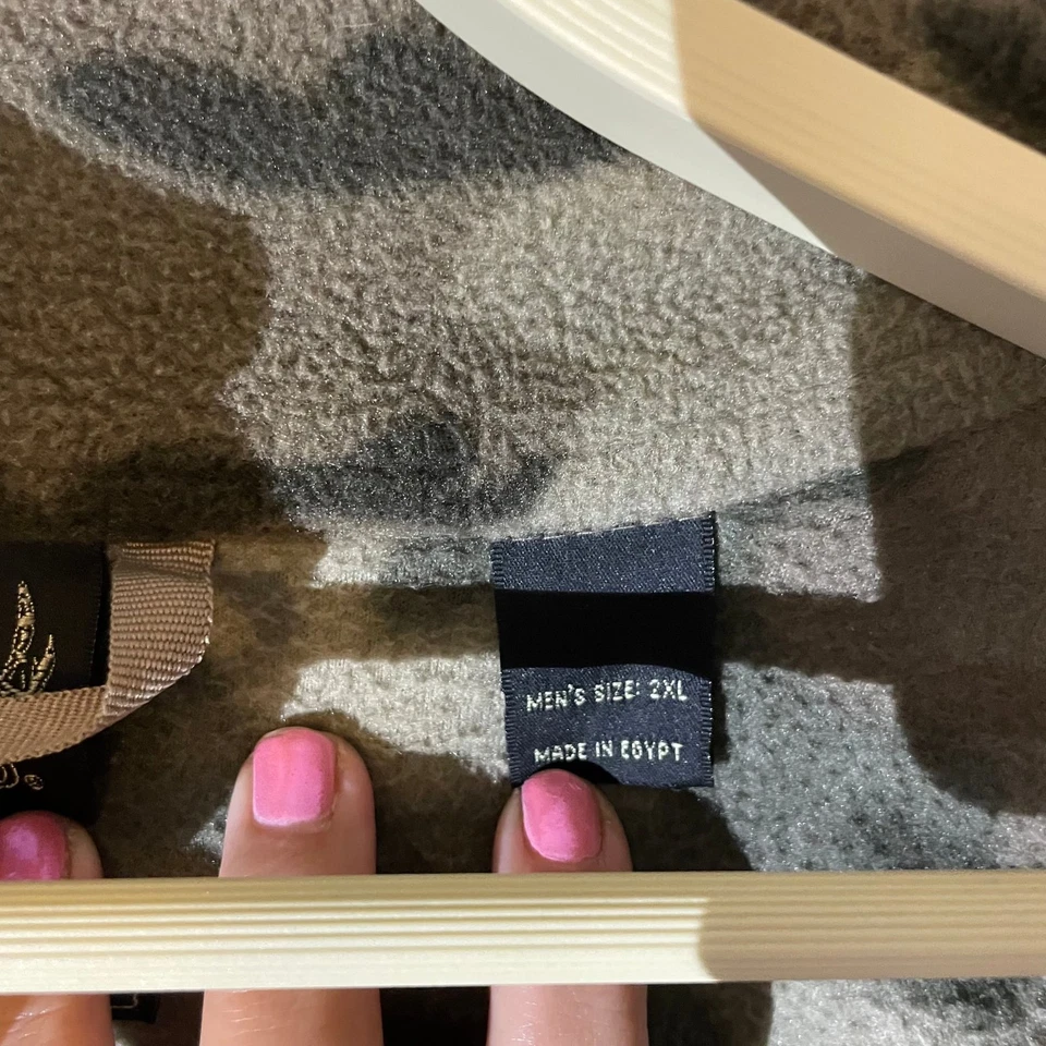 Chaqueta polar camuflada Red Head 1856 para hombre pequeña marrón senderismo utilitaria caza al aire libre Foto 3 de 4