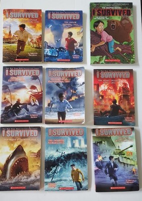 Lot of 9 I SURVIVED Series Chapter Books by Lauren Tarshis Shark Attacks of 1916