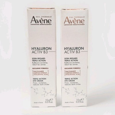 2pk Boxes Avene Hyaluron Activ B3 Triple Action Eye Cream 2x15 ml Exp 11/2026