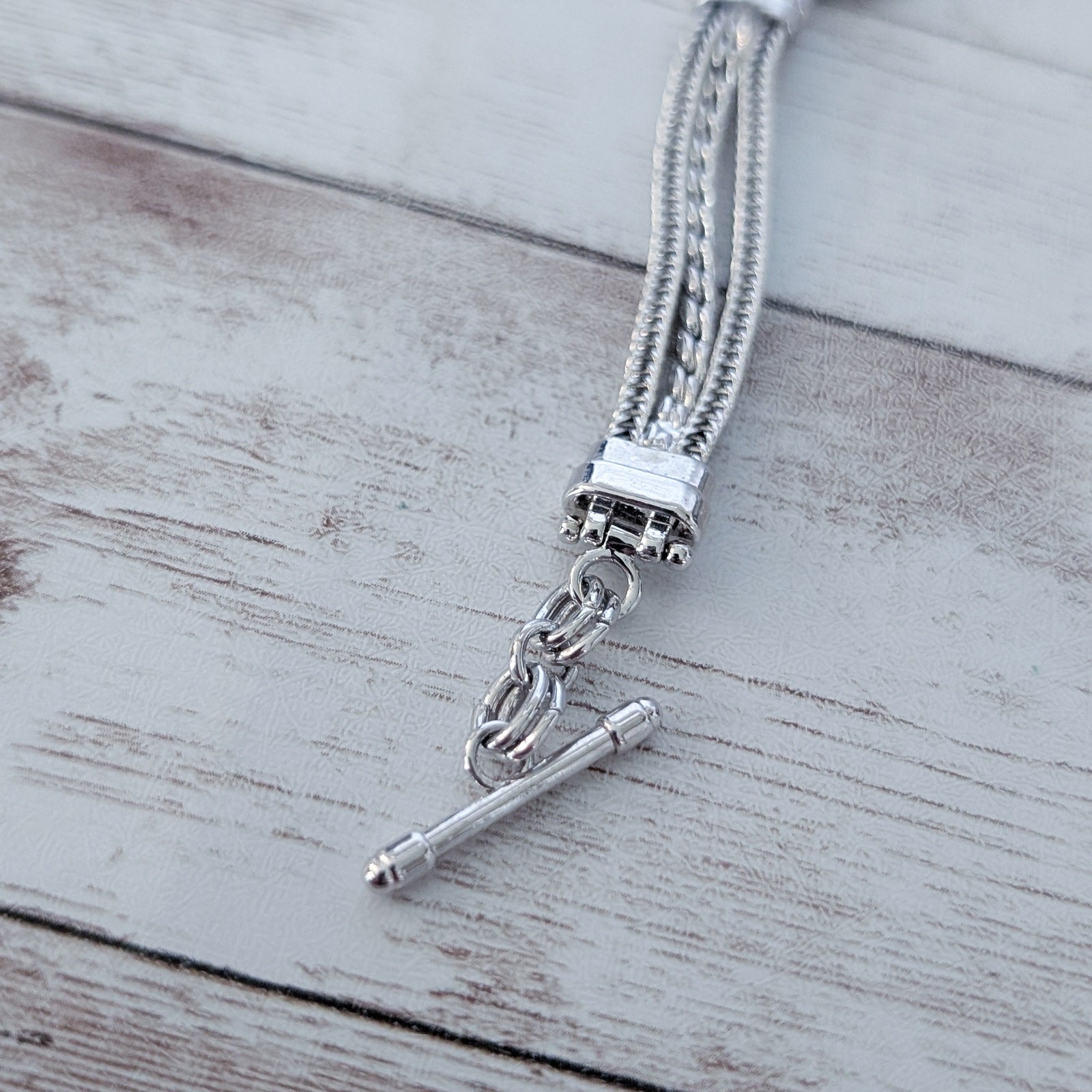 Silver Tone Bracelet - Missing Something? - image 6