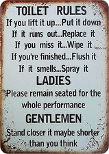 Bathroom Wall Decor Funny Bathroom Signs Decor Metal Sign Rustic Bathroom Decor 