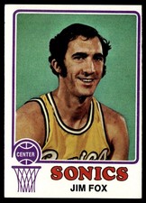1973-74 Topps Basketball Jim Fox Seattle SuperSonics #24 EX+ Card