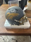 Troy Franklin Autographed Broncos Slate Speed Mini Helmet - Beckett W Hologram