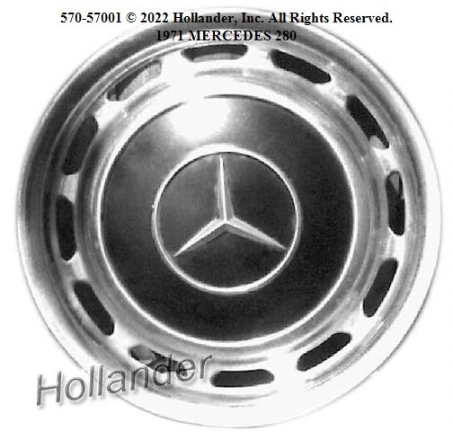 Mercedes-Benz: 1962, 1963, 1964, 1965-1985, tapacubos de fábrica de 14", con detalles bronceados Foto 2 de 4