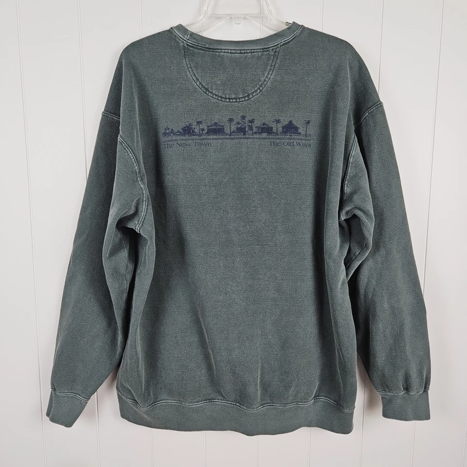 Приморский зеленый толстовка XL опрятный прибрежный новый город старые пути графика - Изображение 3 из 4