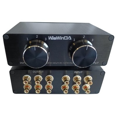 3-in 3-Out Pro RCA Audio Switch Box Audio Converter 3 Channels 3-in 3-Out HiF...