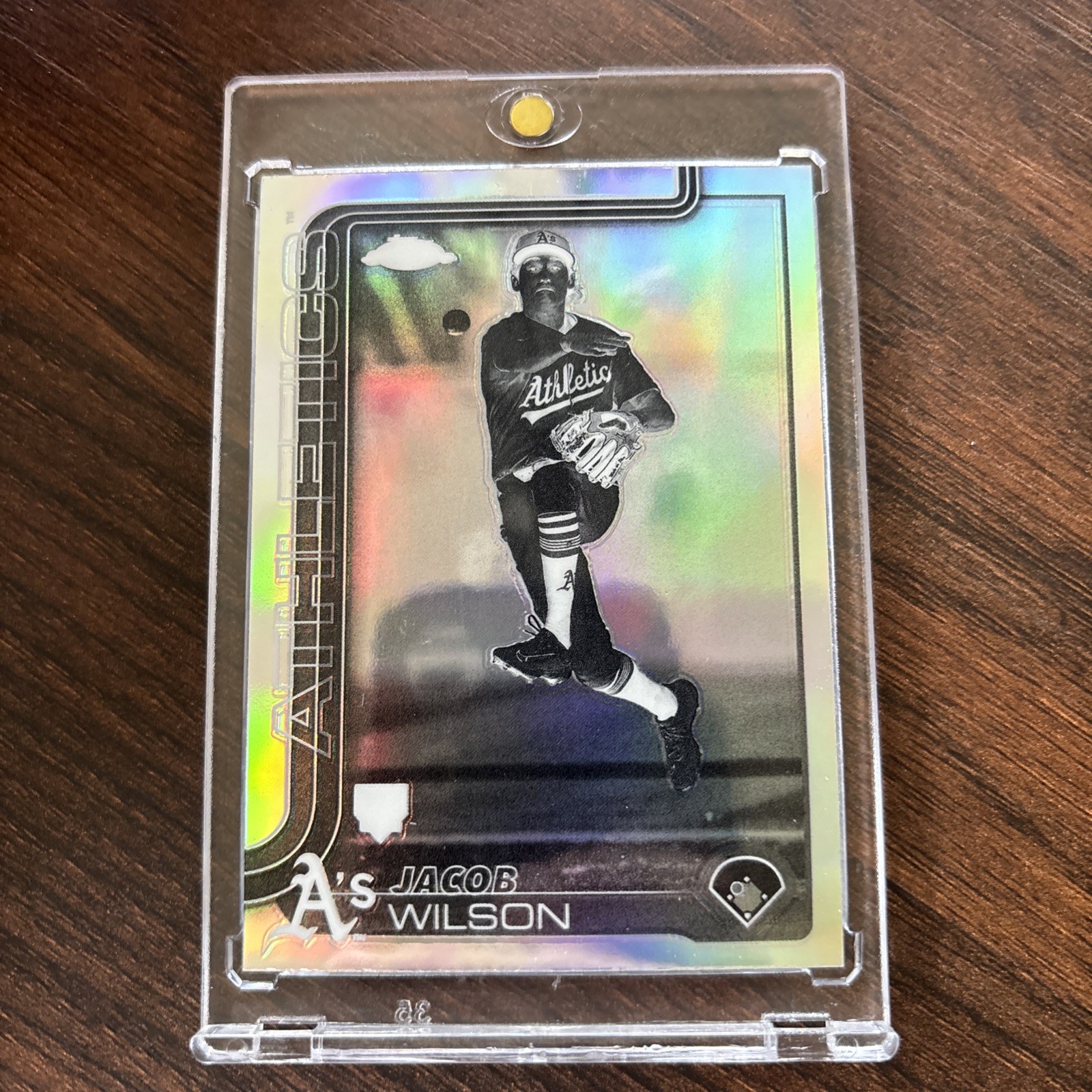 2025 Topps Chrome Jacob Wilson Negative Refractor Rookie RC #96 Athletics