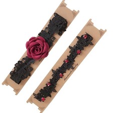 Women Wedding Lace Garter With Pearls Stretchable Bridal Accessory Prom Gift