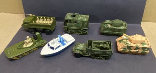 Vintage Matchbox & Hot Wheels Military Diecast Vehicles Lot Of 7, 1970's/1980’s