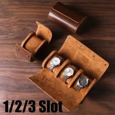 1/2/3Slot Watch Roll Travel Case Portable Leather Display Jewelry Storage box#