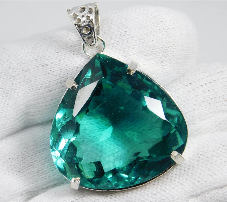 Certificado, Natural 113,50 Ct Excelente Colgante Aguamarina Azul Corte Pera Piedra Preciosa Foto 3 de 4