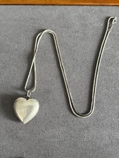 Vintage Tiffany&Co. Sterling Silver Heart Locket Necklace 26 inches