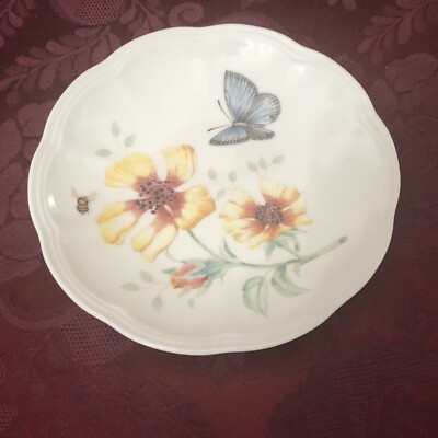Lenox Butterfly Meadow Dessert Plate 6.5'' Yellow Flower Bumblebee REPLACEMENT