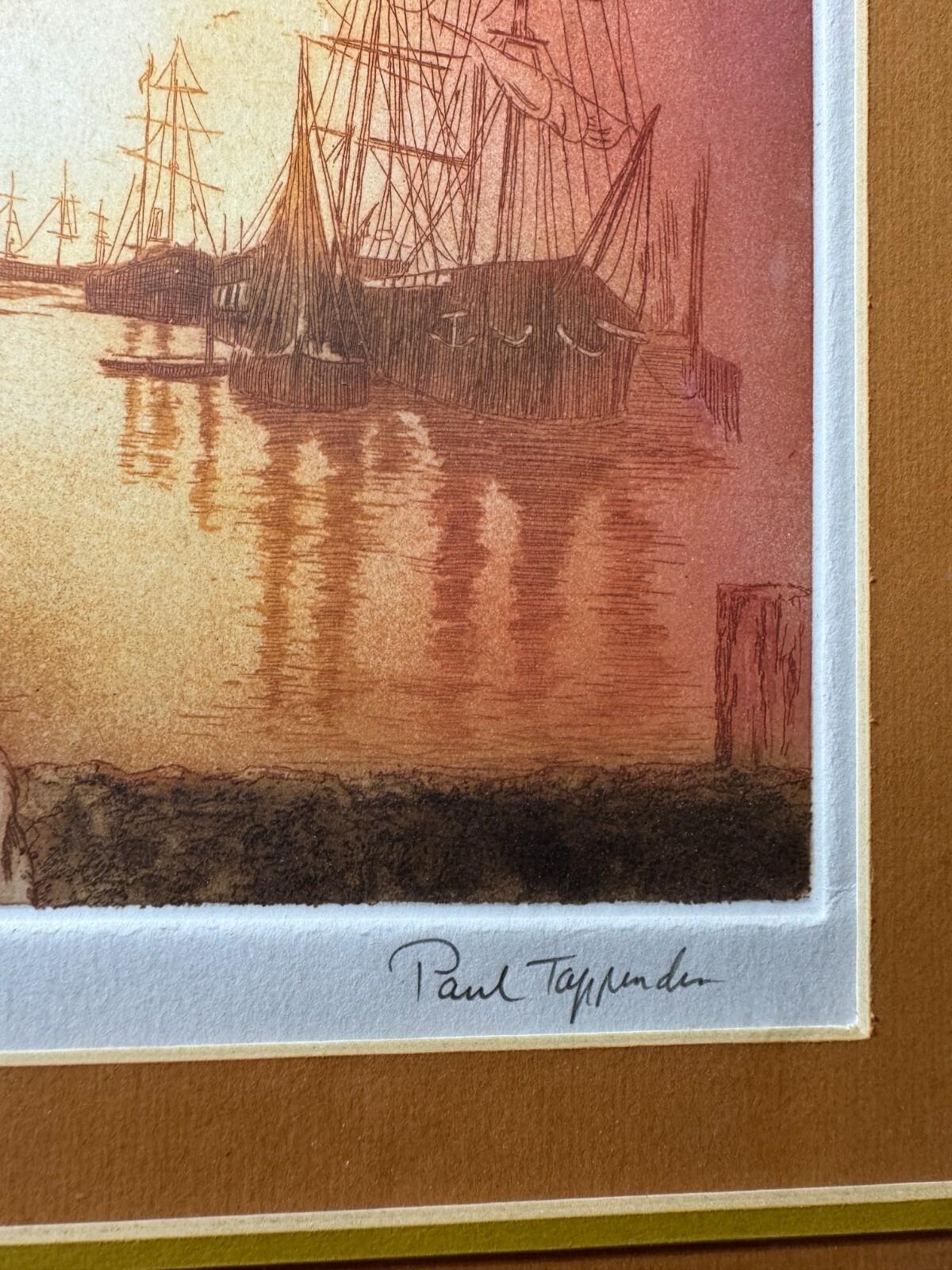 Paul Tappenden (1947 - 2021) "Sailor And Ship" Etching 14/220 - Signed/Framed