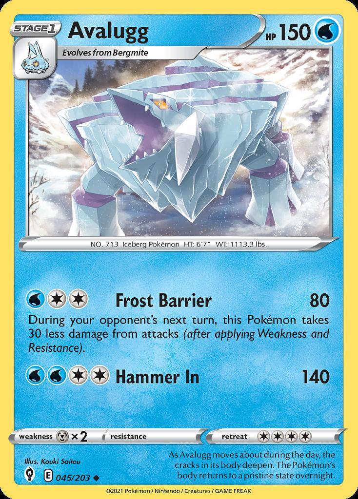 Pokemon Avalugg (45/236) Evolving Skies NM