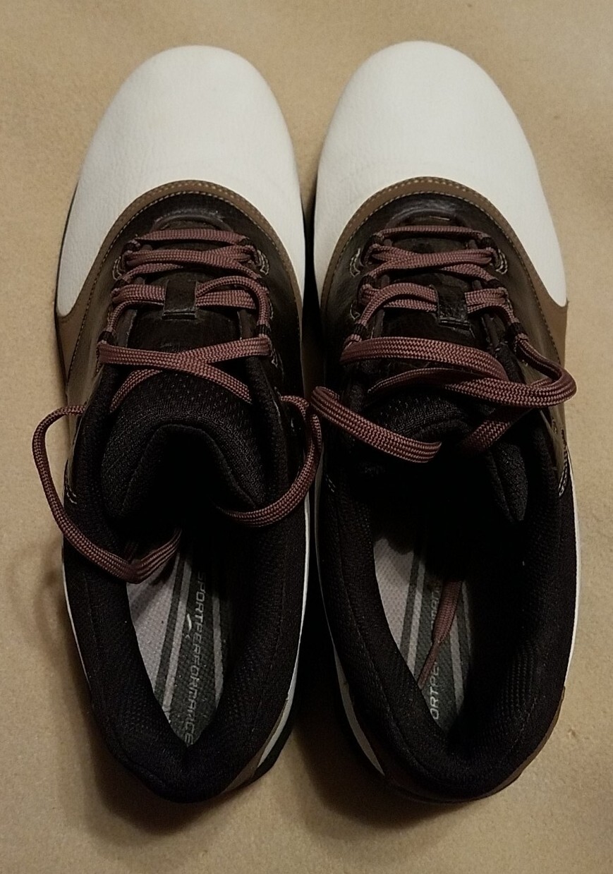 Nike Mens Sport Performance Golf Shoes White Brown 30… Gem