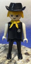 PLAYMOBIL Geobra Western COWBOY DEPUTY Sheriff W Hat Figure 1974 Western Toy