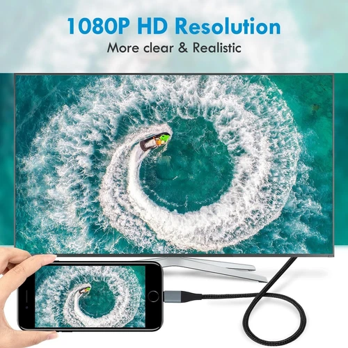 Adaptador Lightning a HDMI, Cable HDMI para Iphone a TV Compatible con iPhone - Imagen 5 de 7